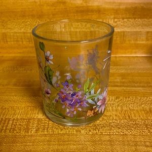 Small Glass Floral Cup